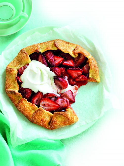 Strawberry and vanilla galette