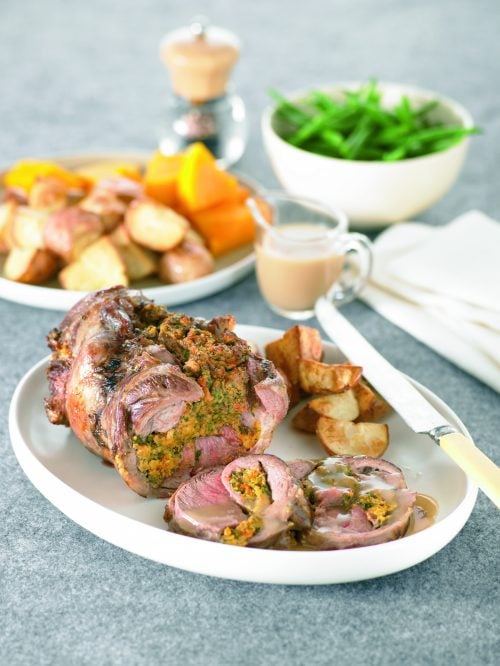 Stuffed shoulder of lamb