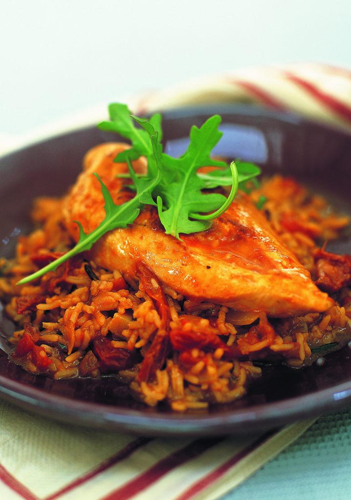 Sun-dried tomato and chicken pilaf Sun-dried tomato and chicken pilaf
