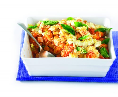 Super-easy chicken and gnocchi bake