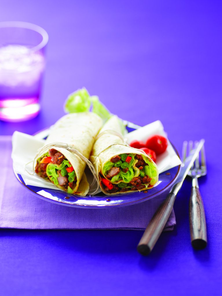 Sweet chilli pork wraps Sweet chilli pork wraps