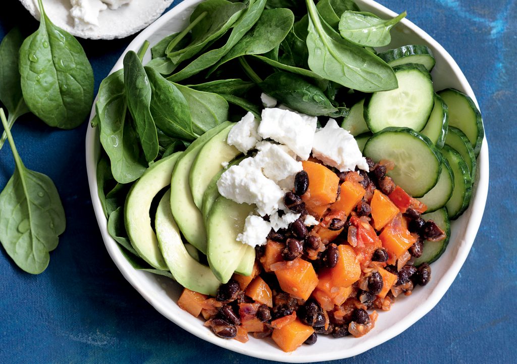 Taco bowl with spicy beans Taco bowl with spicy beans