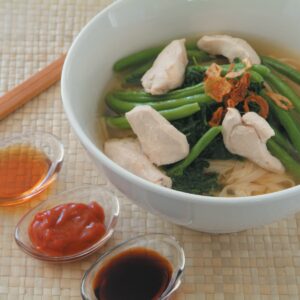 Tasty chicken noodle soup