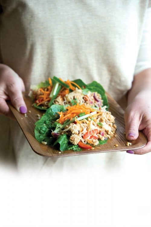 Thai chicken lettuce wraps