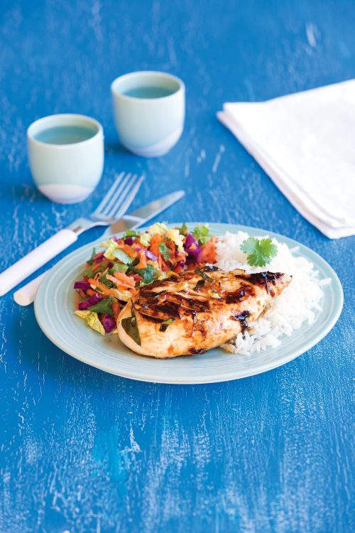 Thai chicken with crunchy coleslaw