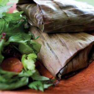 Thai fish in banana leaves