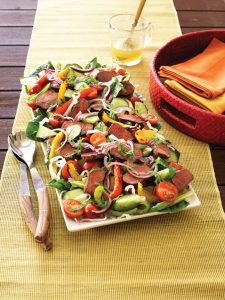 Thai lamb and rice noodle salad