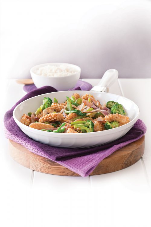 Thai-style squid with vegetables