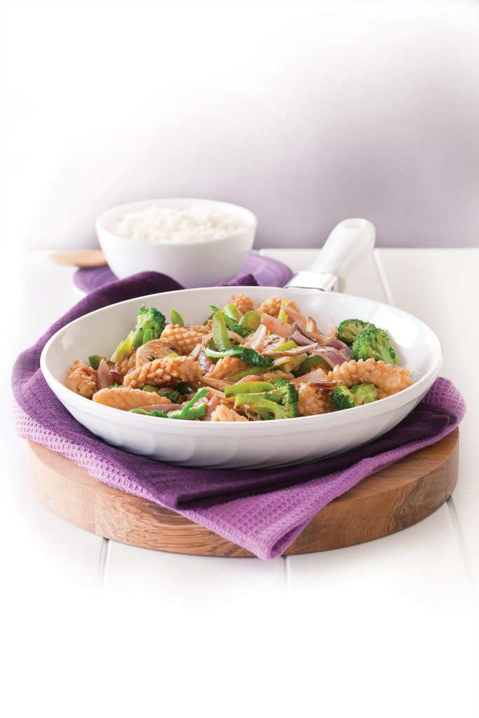 Thai-style squid with vegetables Thai-style squid with vegetables
