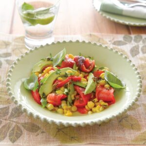 Three Cs (capsicum, chilli and corn) salad