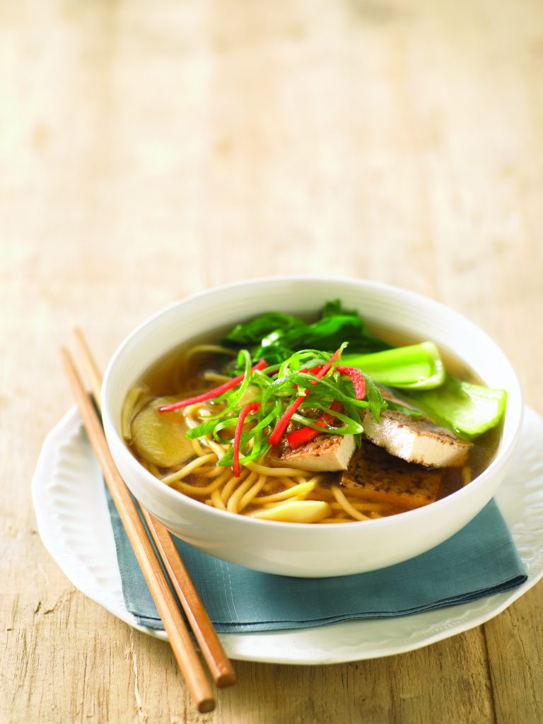 Tofu and egg noodle soup Tofu and egg noodle soup