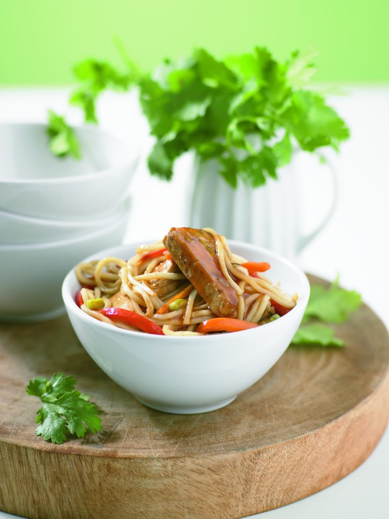 Tofu and noodle stir-fry Tofu and noodle stir-fry