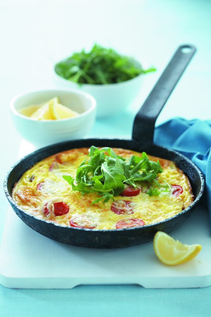 Tomato and corn frittata