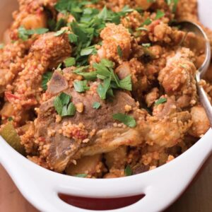 Tray-baked lamb with couscous