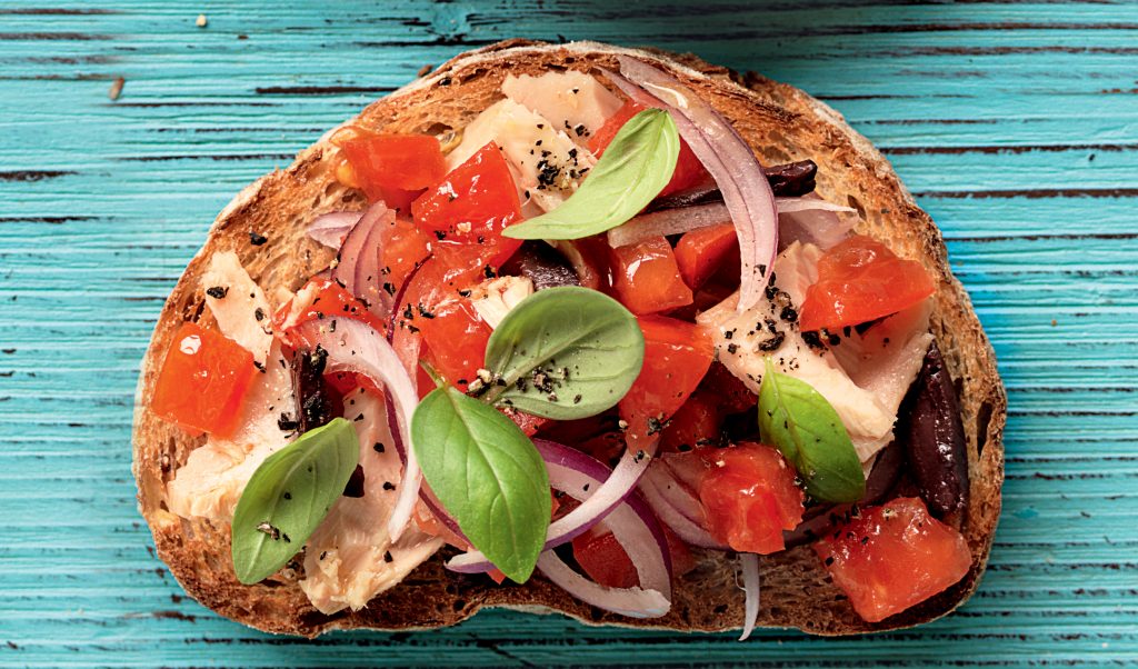 Tuna and olive bruschetta Tuna and olive bruschetta