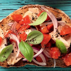 Tuna and olive bruschetta