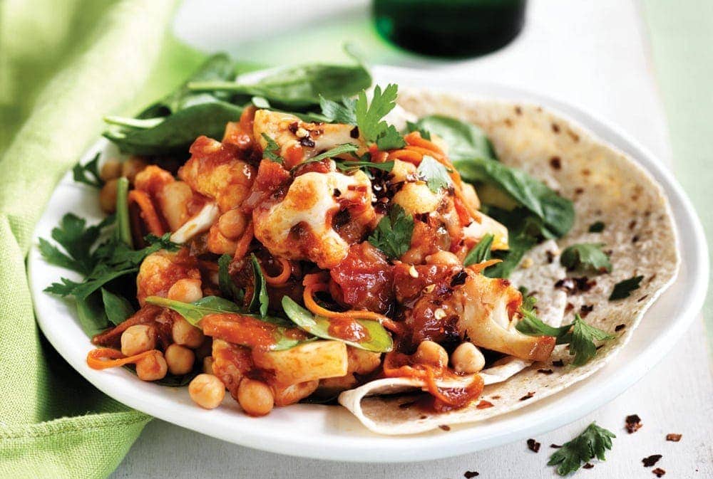Vegie and chickpea fajitas Vegie and chickpea fajitas