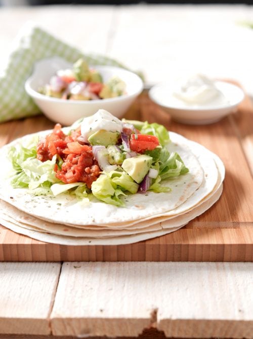 Vege chilli tortillas