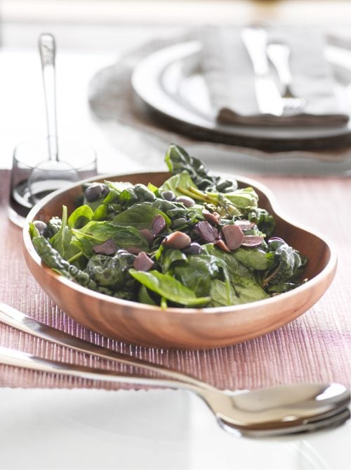 Warm green salad