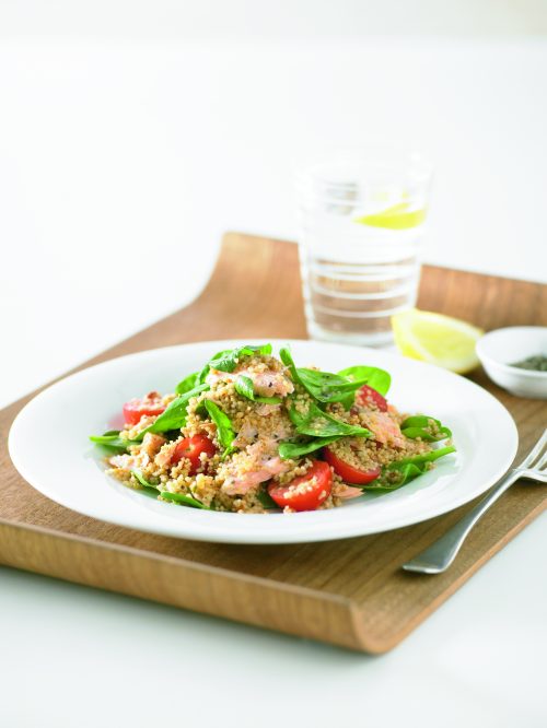 Warm salmon and couscous salad