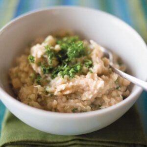 White bean mash with roasted garlic
