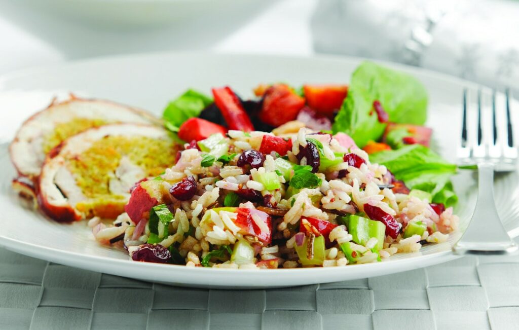 Wild rice salad with cranberries and balsamic dressing Wild rice salad with cranberries and balsamic dressing