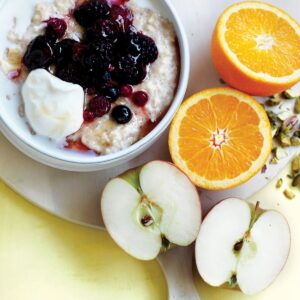 Winter fruit medley porridge