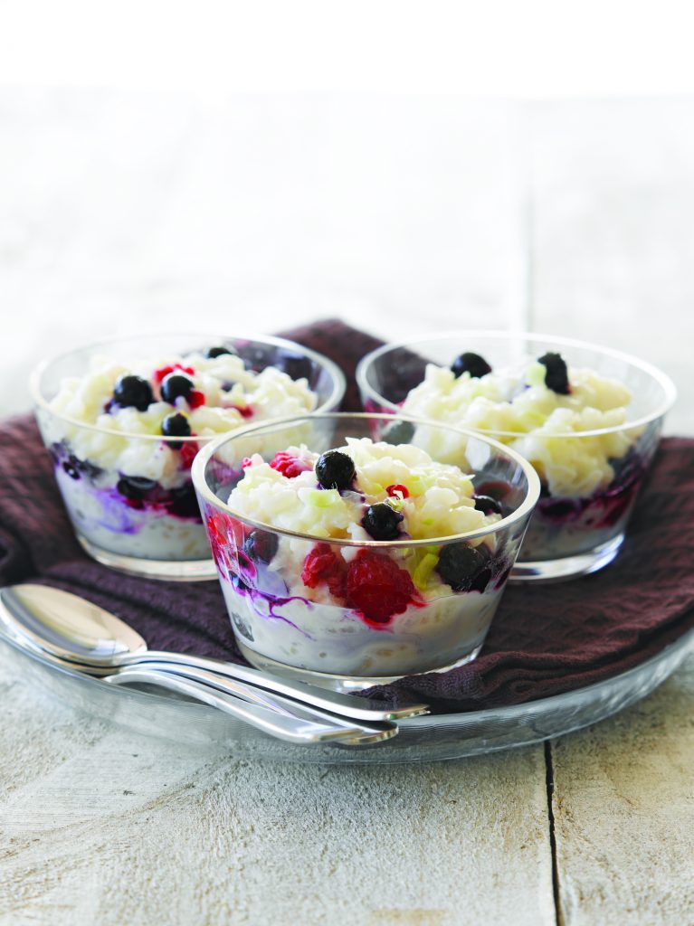Rice pudding with berries and yoghurt Rice pudding with berries and yoghurt