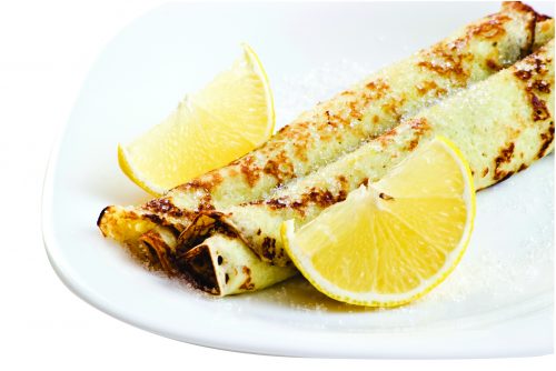 Yummy apricot pancakes