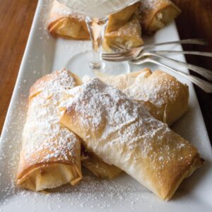 Tropical fruit strudels