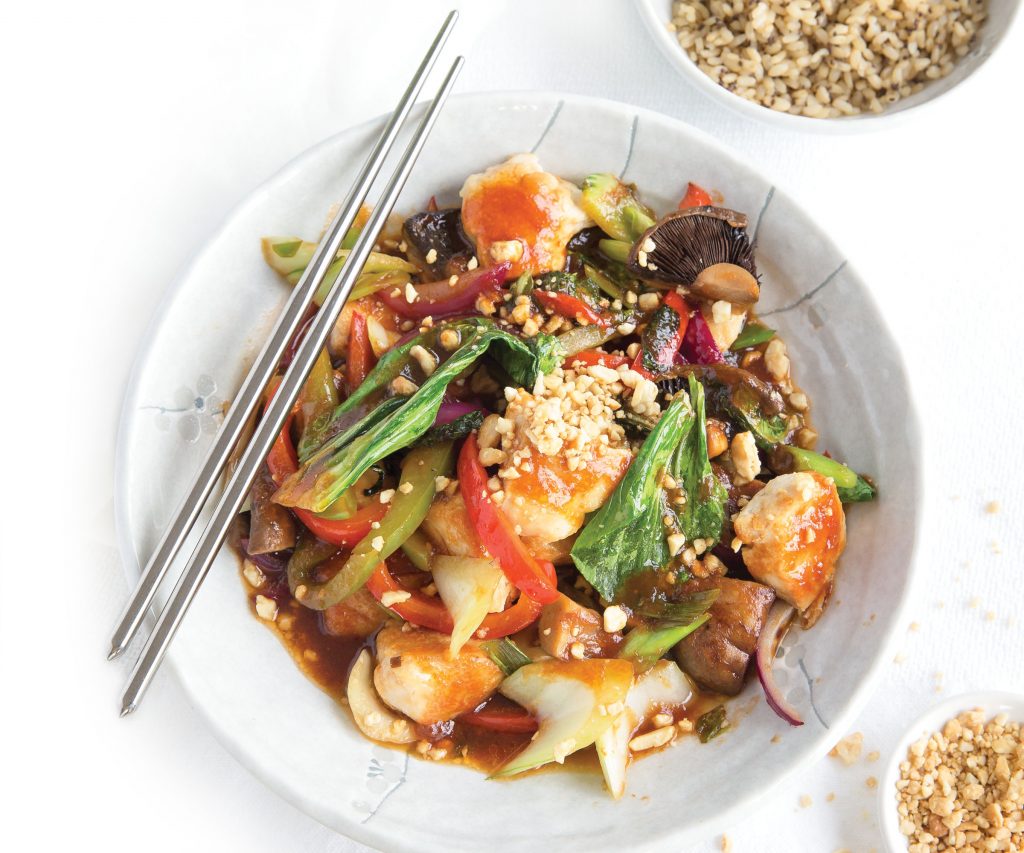 Sweet and sour chicken with chia rice Sweet and sour chicken with chia rice