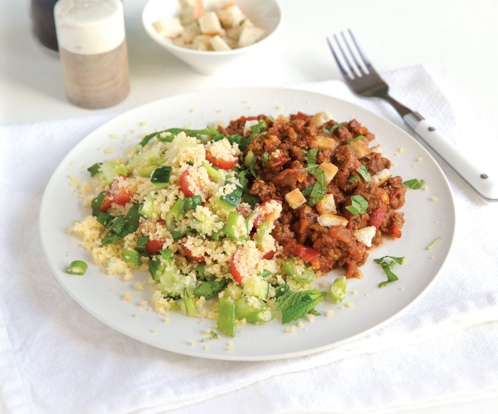 Turkish mince and tabbouleh Turkish mince and tabbouleh