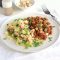 Turkish mince and tabbouleh