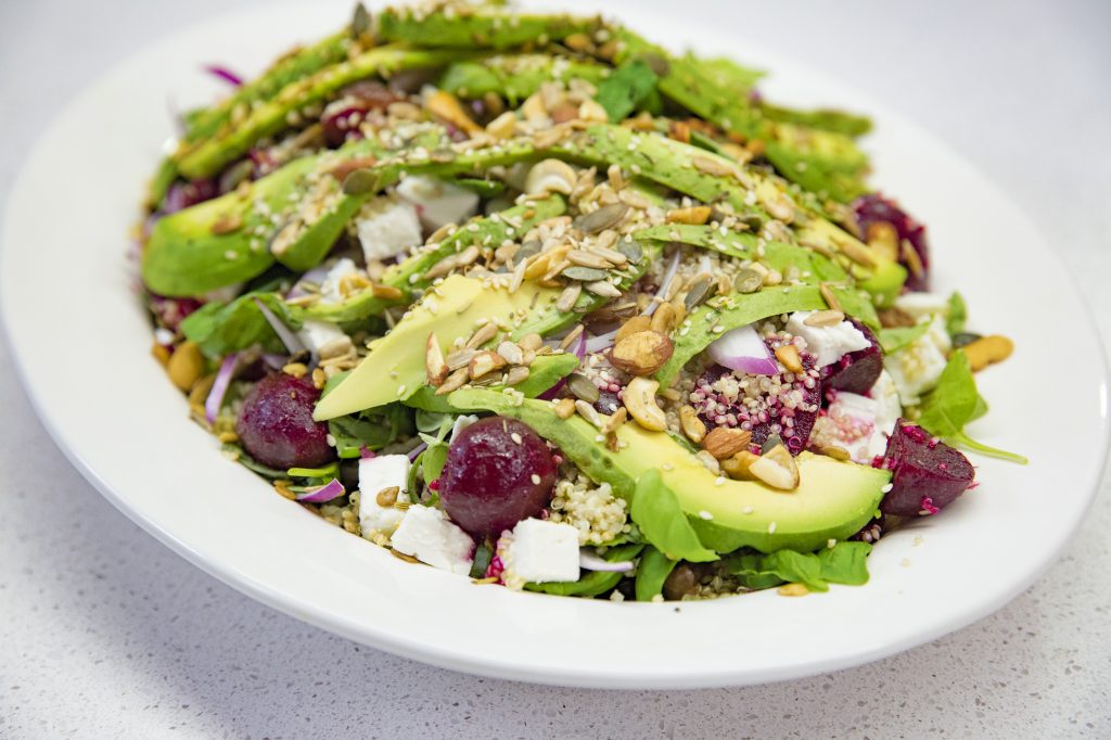 Beetroot, seeds and avocado quinoa salad Beetroot, seeds and avocado quinoa salad