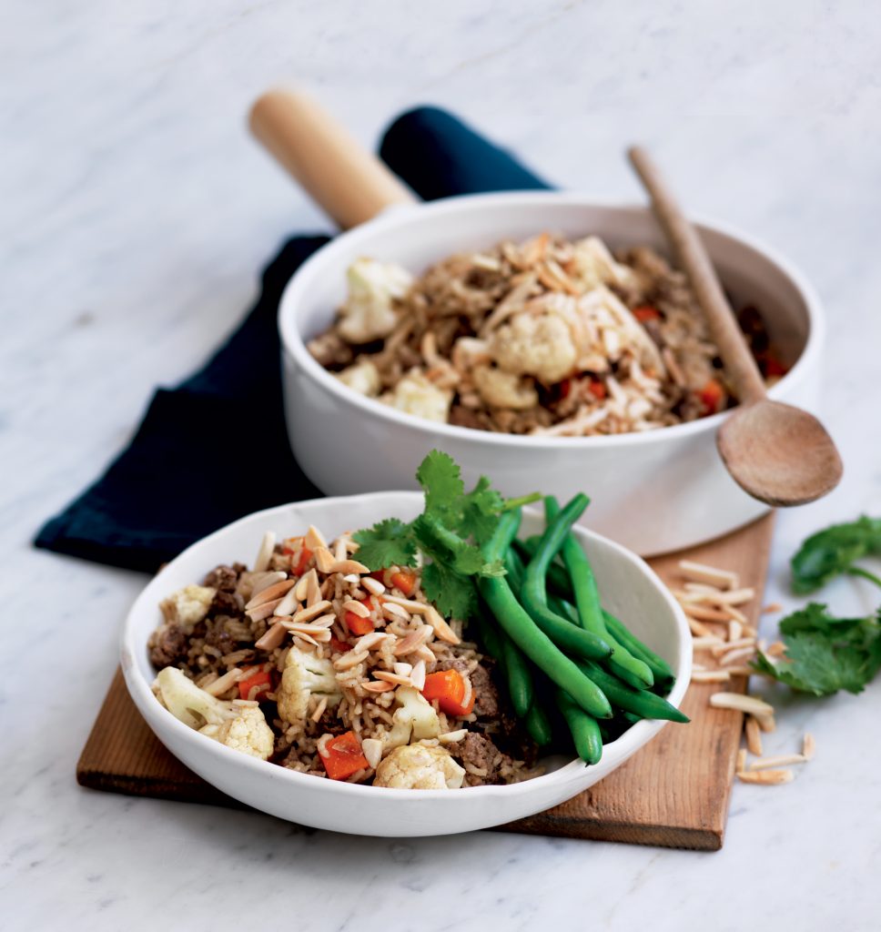 Lamb and cauliflower brown rice pilaf Lamb and cauliflower brown rice pilaf