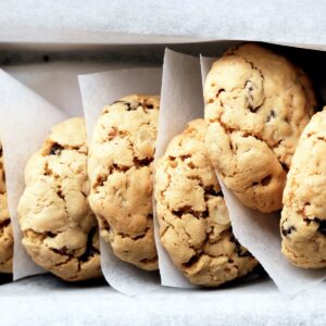 Oat, pecan and sultana biscuits