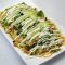 Sushi and avocado salad with garlic mayonnaise