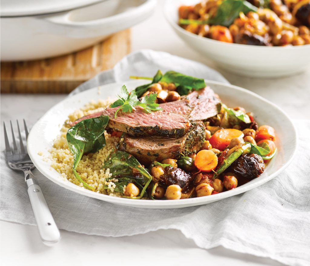 Grilled lamb rump with quick braised chickpeas Grilled lamb rump with quick braised chickpeas