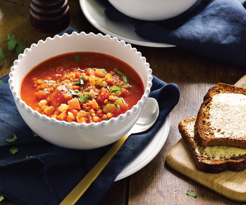 Hearty tomato and red lentil soup Hearty tomato and red lentil soup