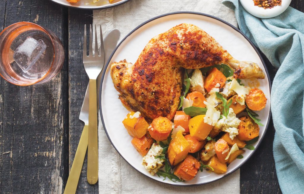 Paprika chicken with carrots and ricotta Paprika chicken with carrots and ricotta