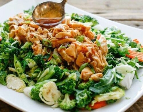 Ginger garlic chicken stir fry