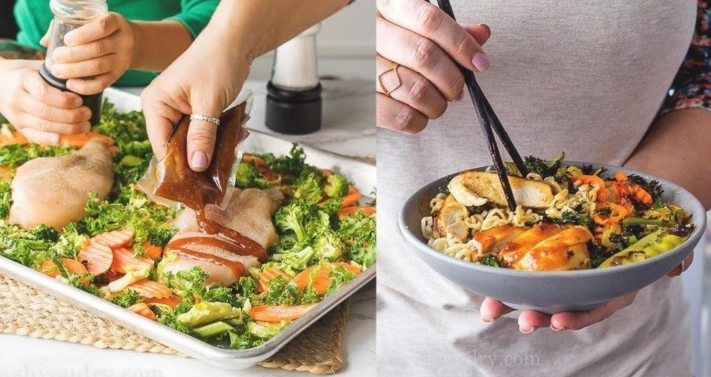 Roasted orange chicken ramen bowls Roasted orange chicken ramen bowls