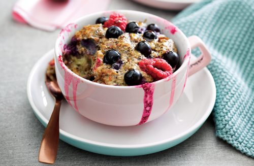 Breakfast muffin in a mug