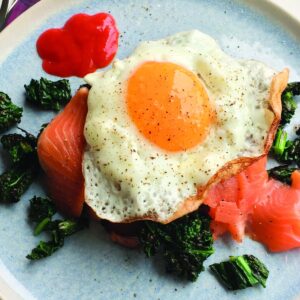 Easy salmon and kale toast