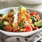 Mexi vege ragout with crispy potatoes