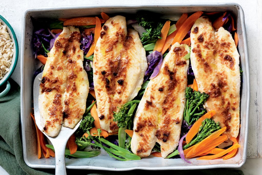 Miso fish tray bake Miso fish tray bake