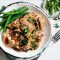 Mushroom stroganoff with gremolata