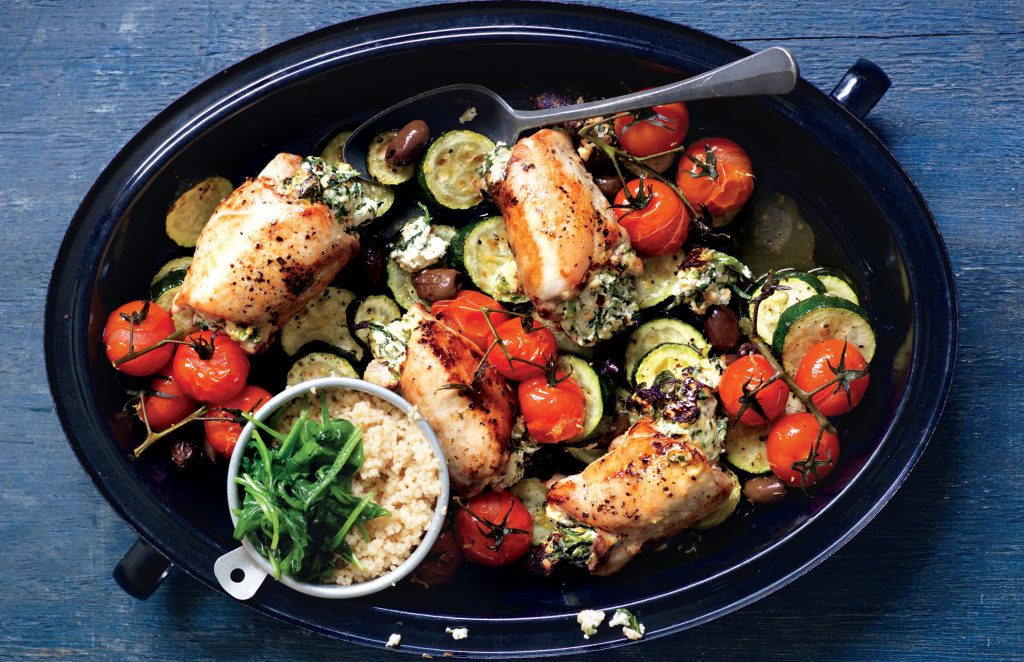 Ricotta-stuffed chicken tray bake Ricotta-stuffed chicken tray bake
