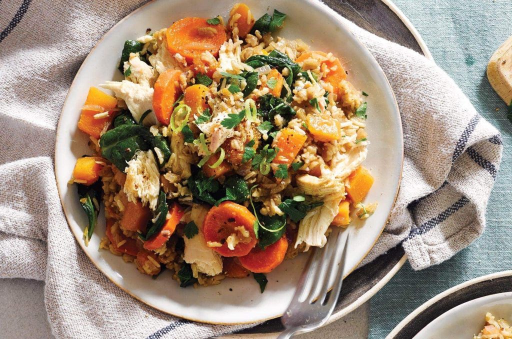 Spiced chicken and pumpkin pilaf Spiced chicken and pumpkin pilaf