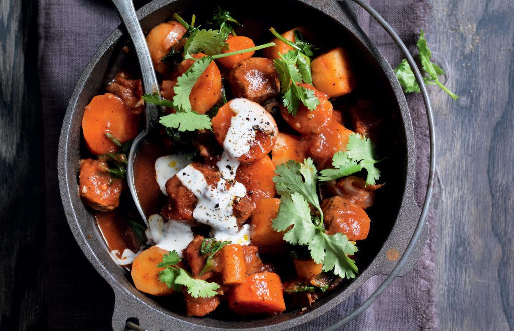 Harissa lamb stew with root vegetables Harissa lamb stew with root vegetables